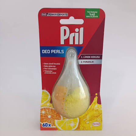 بوگیر ماشین ظرفشویی پریل Pril حاوی رایحه لیمو و پرتقال 60 بار مصرف
