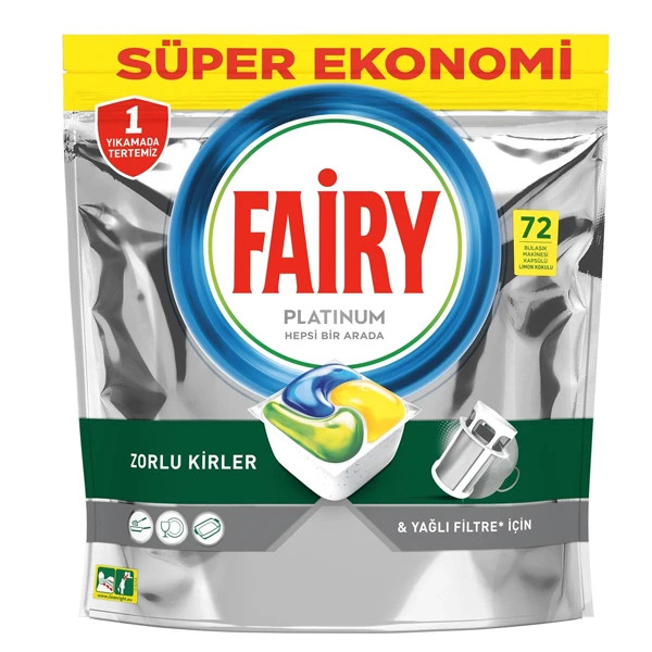 قرص ماشین ظرفشویی فیری پلاتینیوم (Fairy Platinum) ۷۲ عددی