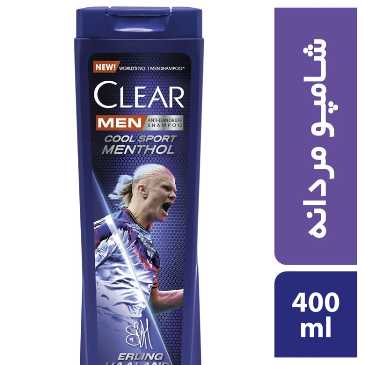 شامپو مردانه کلییرسری قهرمانان مدل cool sport menthol مناسب برای انواع مو حجم 400 میل